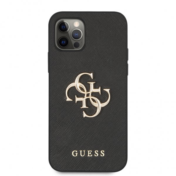 Guess iPhone 12 Pro Max Cover 4G Logo Saffiano Sort