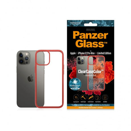 PanzerGlass iPhone 12 Pro Max Cover ClearCase Color Mandarin Red