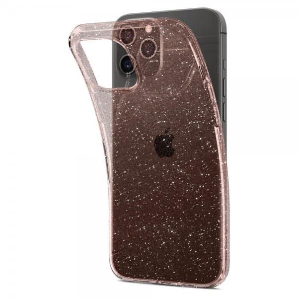 Spigen iPhone 12 Pro Max Cover Liquid Crystal Glitter Rose Quartz