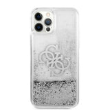 Guess iPhone 12 Pro Max Cover Liquid Glitter Sølv Klar