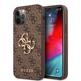 Guess iPhone 12 Pro Max Cover Metal Logo Brun