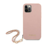 Guess iPhone 12 Pro Max Cover Saffiano Chain Rosa