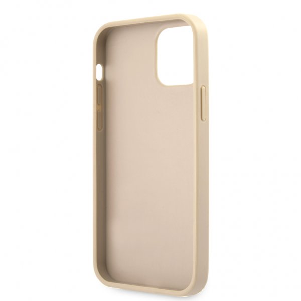Guess iPhone 12 Pro Max Cover Saffiano Vintage Script Guld
