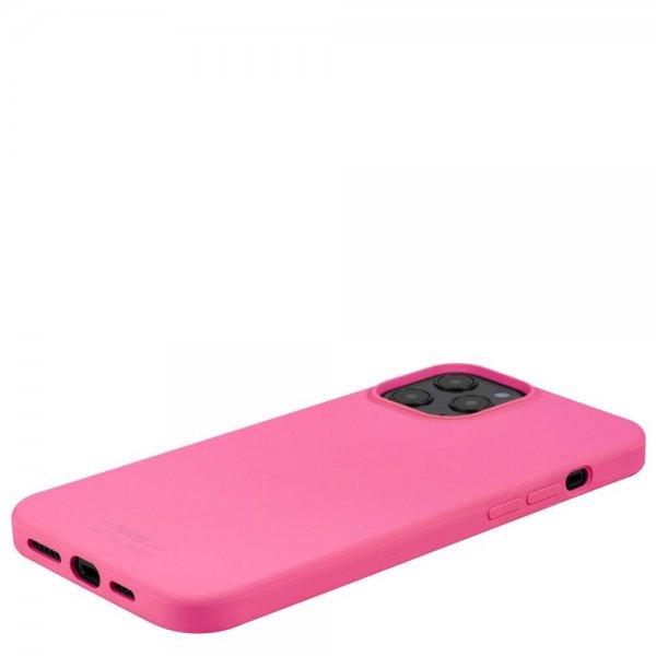 holdit iPhone 12 Pro Max Cover Silikone Bright Pink