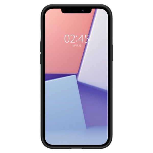 Spigen iPhone 12 Pro Max Cover Tynd Pasform Sort