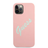 Guess iPhone 12 Pro Max Cover Vintage Silicone Rosa