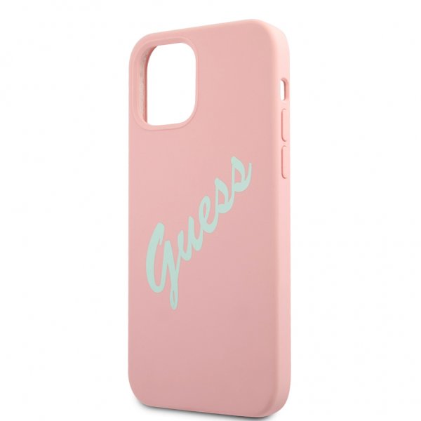 Guess iPhone 12 Pro Max Cover Vintage Silicone Rosa