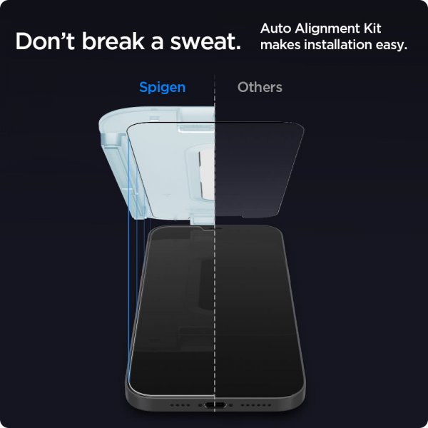 Spigen iPhone 12 Pro Max Skærmbeskytter GLAS.tR EZ Fit 2-pak