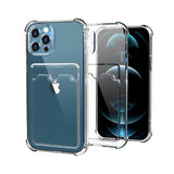 iPhone 12 Pro Max Cover med Kortholder Stødabsorberende Klar