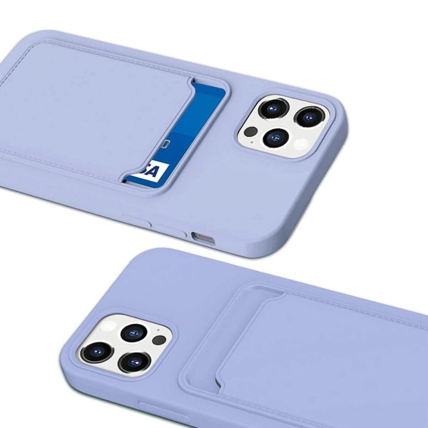 iPhone 12/iPhone 12 Pro Cover Kortholder Lilla