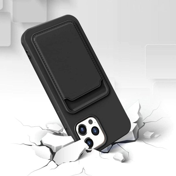 iPhone 12/iPhone 12 Pro Cover Kortholder Sort
