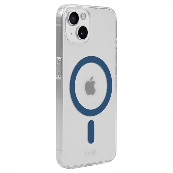 holdit iPhone 13/14/15 Cover MagSafe Case Denim Blue Transparent