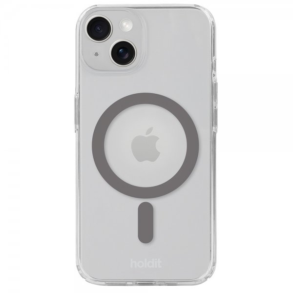 holdit iPhone 13/14/15 Cover MagSafe Space Gray Transparent