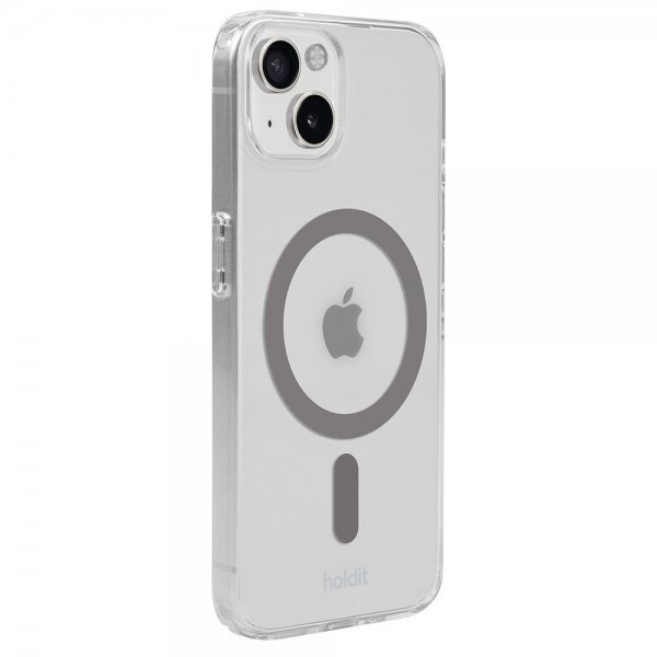 holdit iPhone 13/14/15 Cover MagSafe Space Gray Transparent