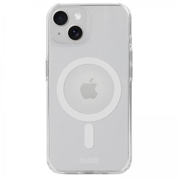 holdit iPhone 13/14/15 Skal MagSafe Case Hvid Transparent