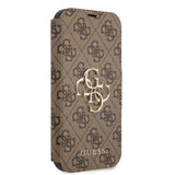 Guess iPhone 13 Cover Metal Logo Brun