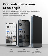Ringke iPhone 13/iPhone 13 Pro/iPhone 14 Skærmbeskytter Privacy Glass