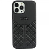 Audi iPhone 13/iPhone 13 Pro Skal Ægte Lædercover Sort
