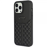 Audi iPhone 13/iPhone 13 Pro Skal Ægte Lædercover Sort