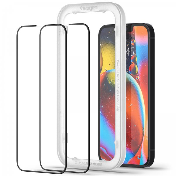 Spigen iPhone 13/iPhone 13 Pro/iPhone 14 Skærmbeskyttelse GLAS.tR ALIGNmaster 2-pak