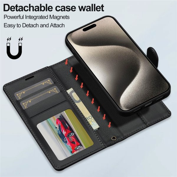 Nordic Covers iPhone 13/iPhone 14 Cover med aftageligt MagSafe-cover Raven Black