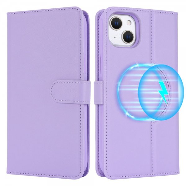 iPhone 13/iPhone 14 Cover med Aftageligt Skal MagSafe Lilla