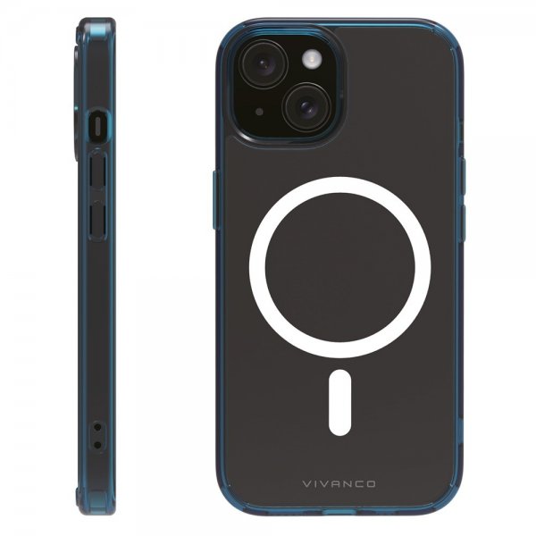 Vivanco iPhone 13/iPhone 14/iPhone 15 Cover Mag Shade Blå