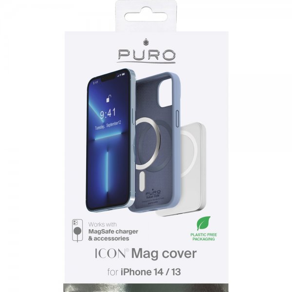 Puro iPhone 13/iPhone 14 Cover ICON Mag Blå
