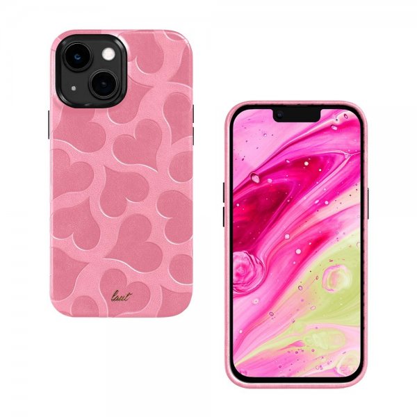 LAUT iPhone 13/iPhone 14 Cover Motif MagSafe Pink Hearts