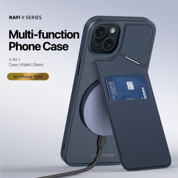 Dux Ducis iPhone 13/iPhone 14 Cover Rafi II Series MagSafe Blå