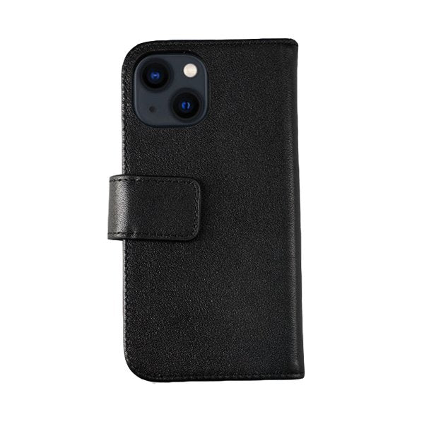 Rvelon iPhone 13 Mini Etui Ægte Læder Sort