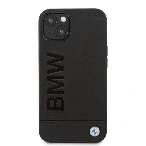 BMW iPhone 13 Mini Cover Hot Stamp Metal Logo Sort