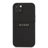 Guess iPhone 13 Mini Cover Hot Stamp Metal Logo Sort