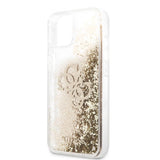 Guess iPhone 13 Mini Cover Liquid Glitter Guld