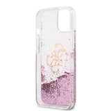 Guess iPhone 13 Mini Cover Liquid Glitter Rosa