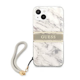 Guess iPhone 13 Mini Cover Marble Design Stripe Grå