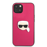 Karl Lagerfeld iPhone 13 Mini Cover Metal Logo Rose