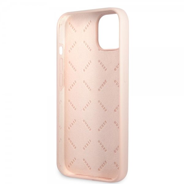 Guess iPhone 13 Mini Cover Metal Triangle Rosa