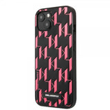 Karl Lagerfeld iPhone 13 Mini Cover Monogram Mønster Rosa