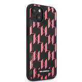 Karl Lagerfeld iPhone 13 Mini Cover Monogram Mønster Rosa