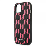 Karl Lagerfeld iPhone 13 Mini Cover Monogram Mønster Rosa