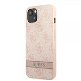 Guess iPhone 13 Mini Cover Printed Stripe Bottom Rosa