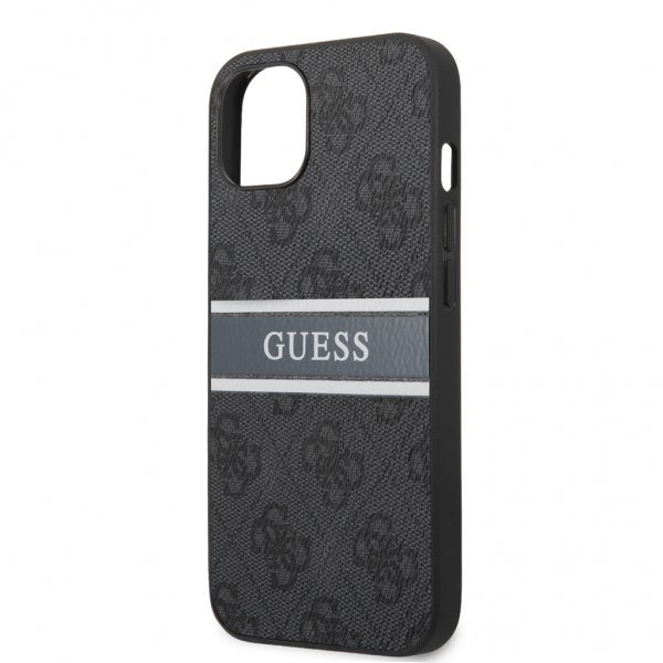 Guess iPhone 13 Mini Cover Printed Stripe Grå