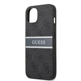 Guess iPhone 13 Mini Cover Printed Stripe Grå