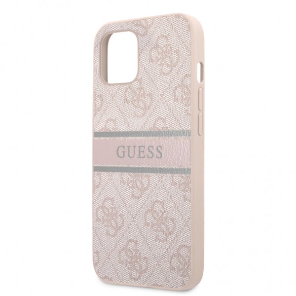 Guess iPhone 13 Mini Cover Printed Stripe Rosa