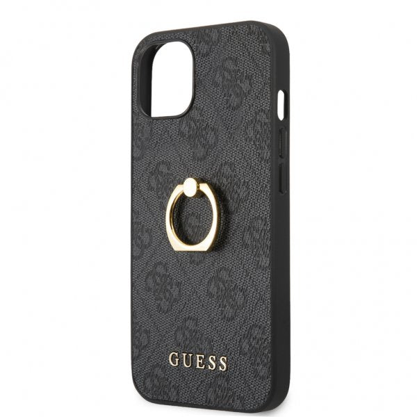 Guess iPhone 13 Mini Cover Ring Stand Grå