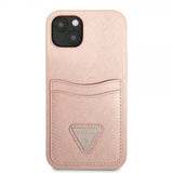 Guess iPhone 13 Mini Cover Saffiano Double Cardslot Rosa