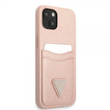 Guess iPhone 13 Mini Cover Saffiano Double Cardslot Rosa