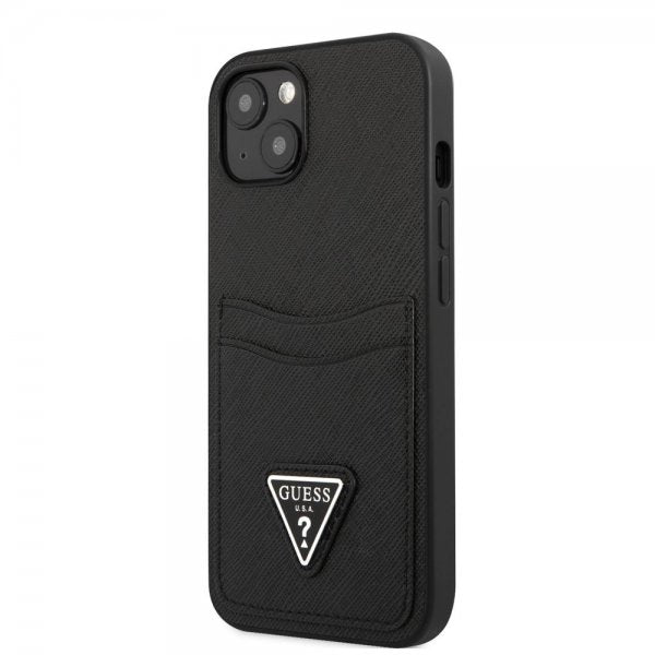 Guess iPhone 13 Mini Cover Saffiano Double Cardslot Sort