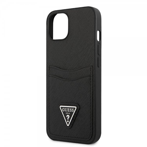 Guess iPhone 13 Mini Cover Saffiano Double Cardslot Sort